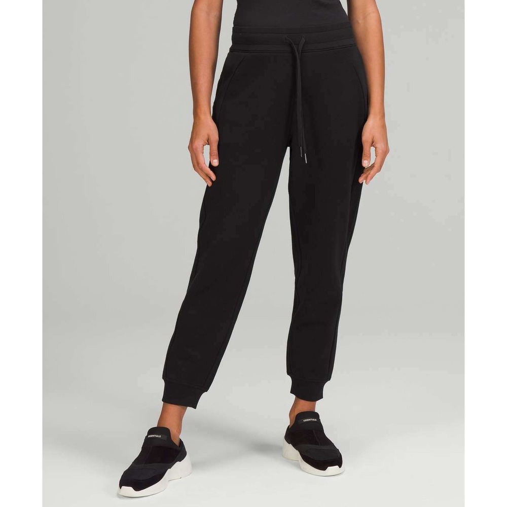 Lululemon Scuba‎ High-Rise Jogger 7/8 Length Black Cotton Terry Pants- 10